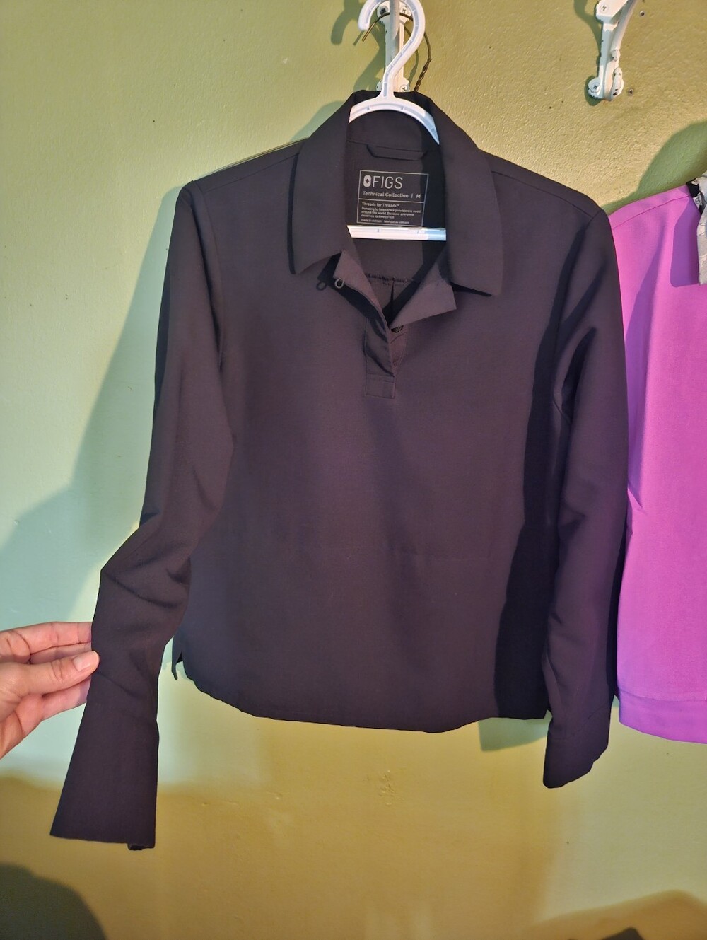 Figs LS Button Up Scrub Top